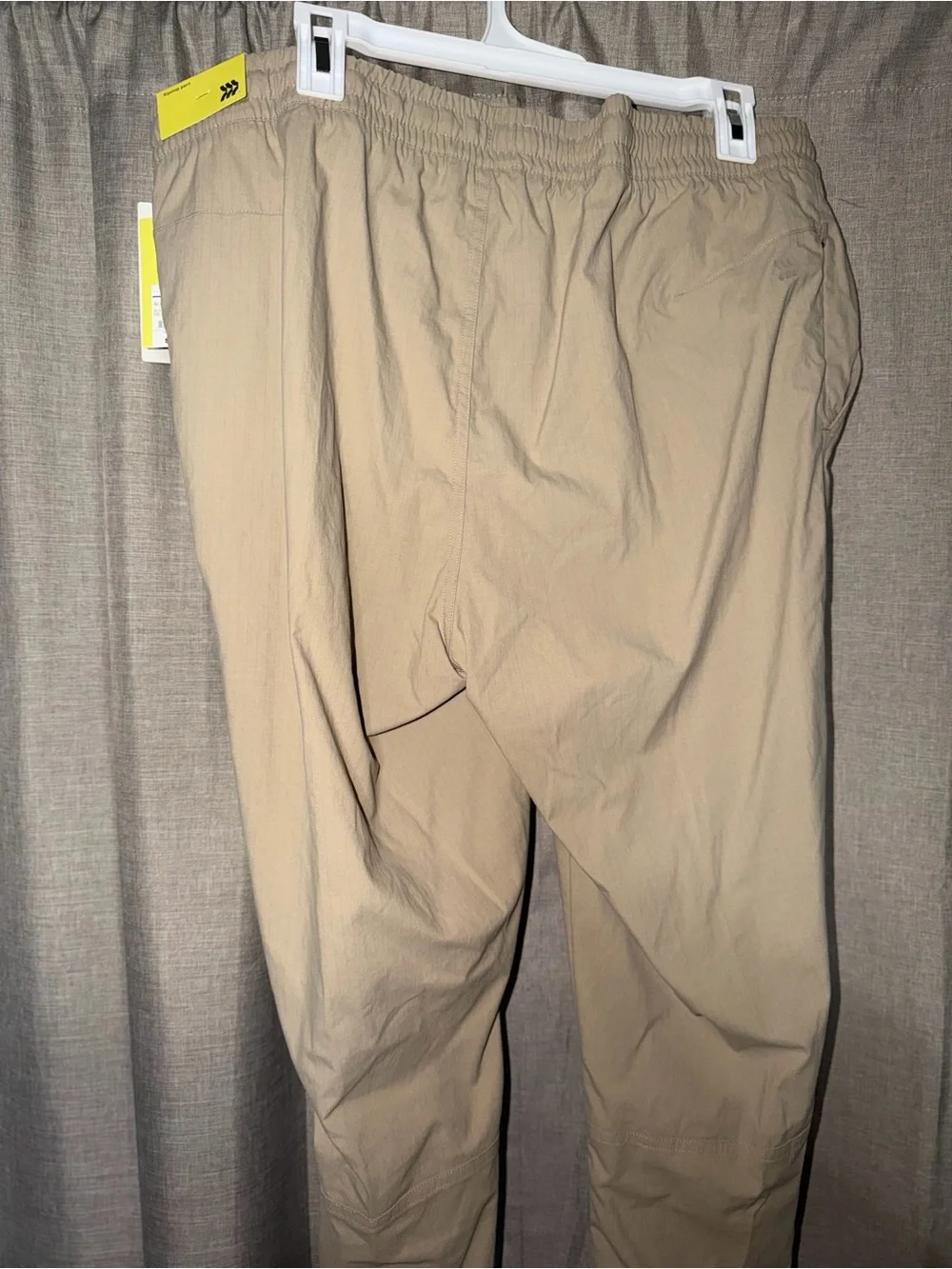 All in Motion Men’s Large Ripstop Jogger Pants Khaki Drawstring Lightweight NWT